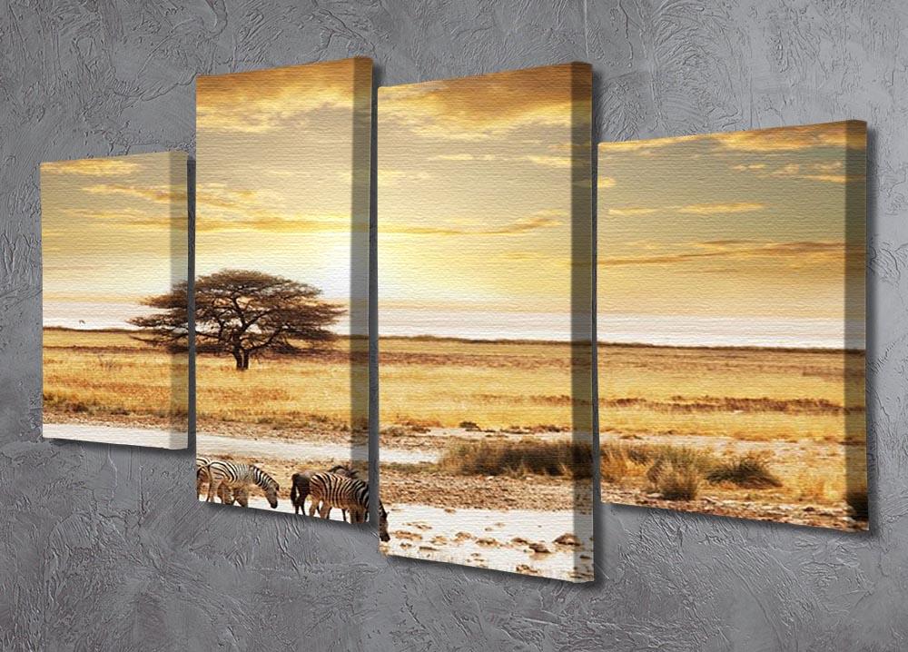 African safari 4 Split Panel Canvas - Canvas Art Rocks - 2