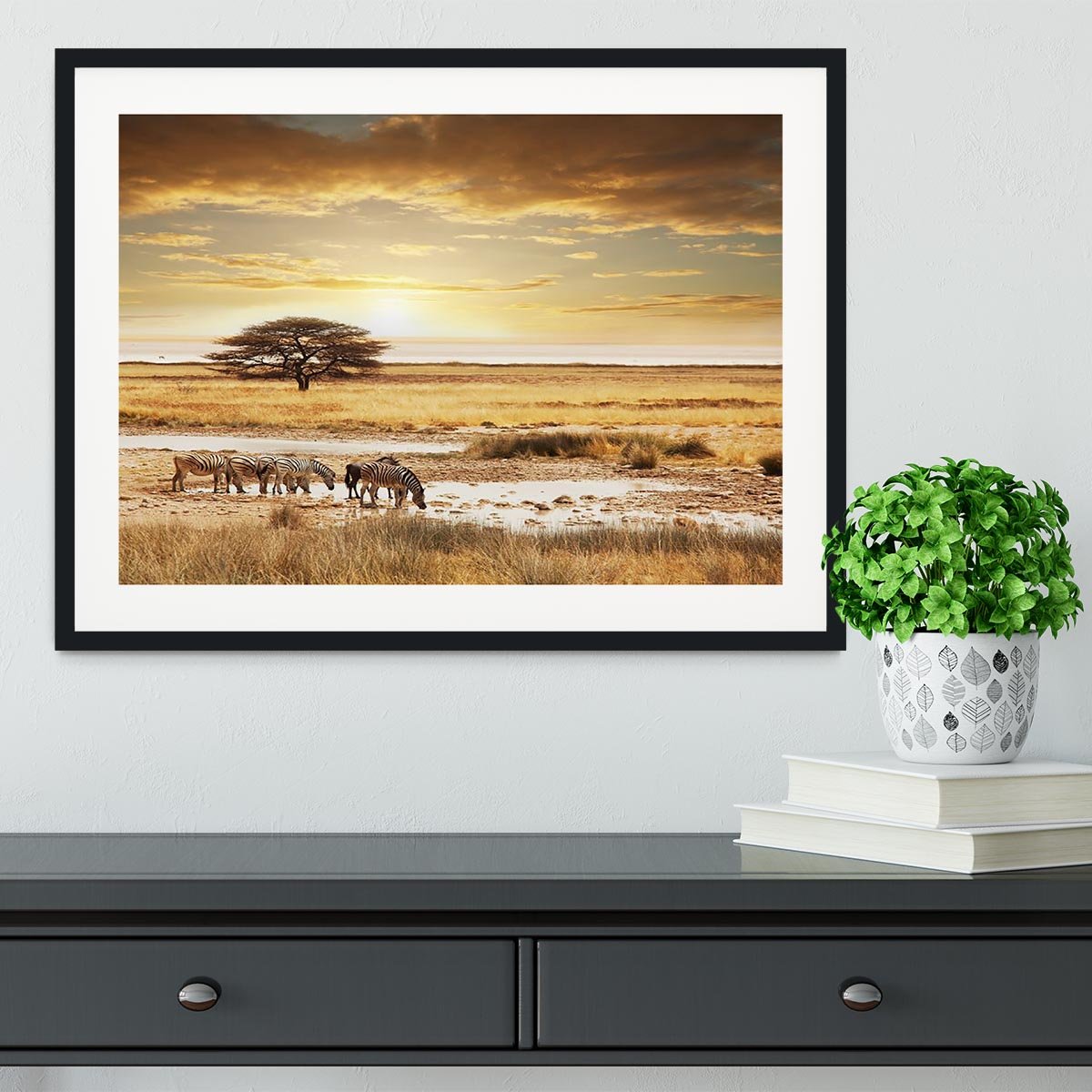 African safari Framed Print - Canvas Art Rocks - 1