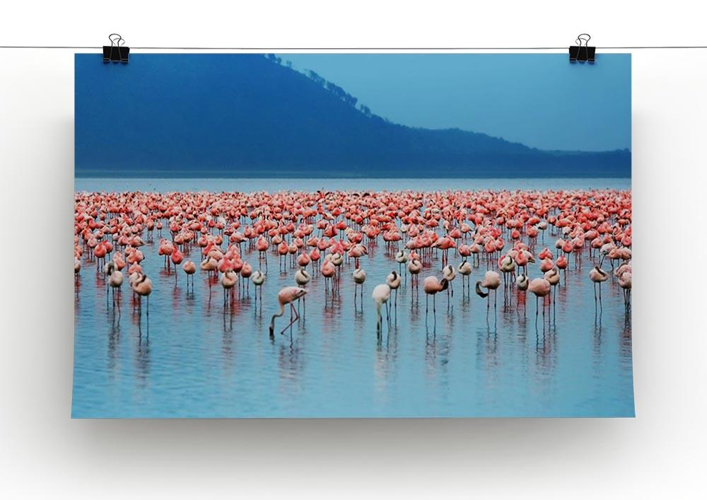 African safari flamingos in the lake Canvas Print or Poster - Canvas Art Rocks - 2