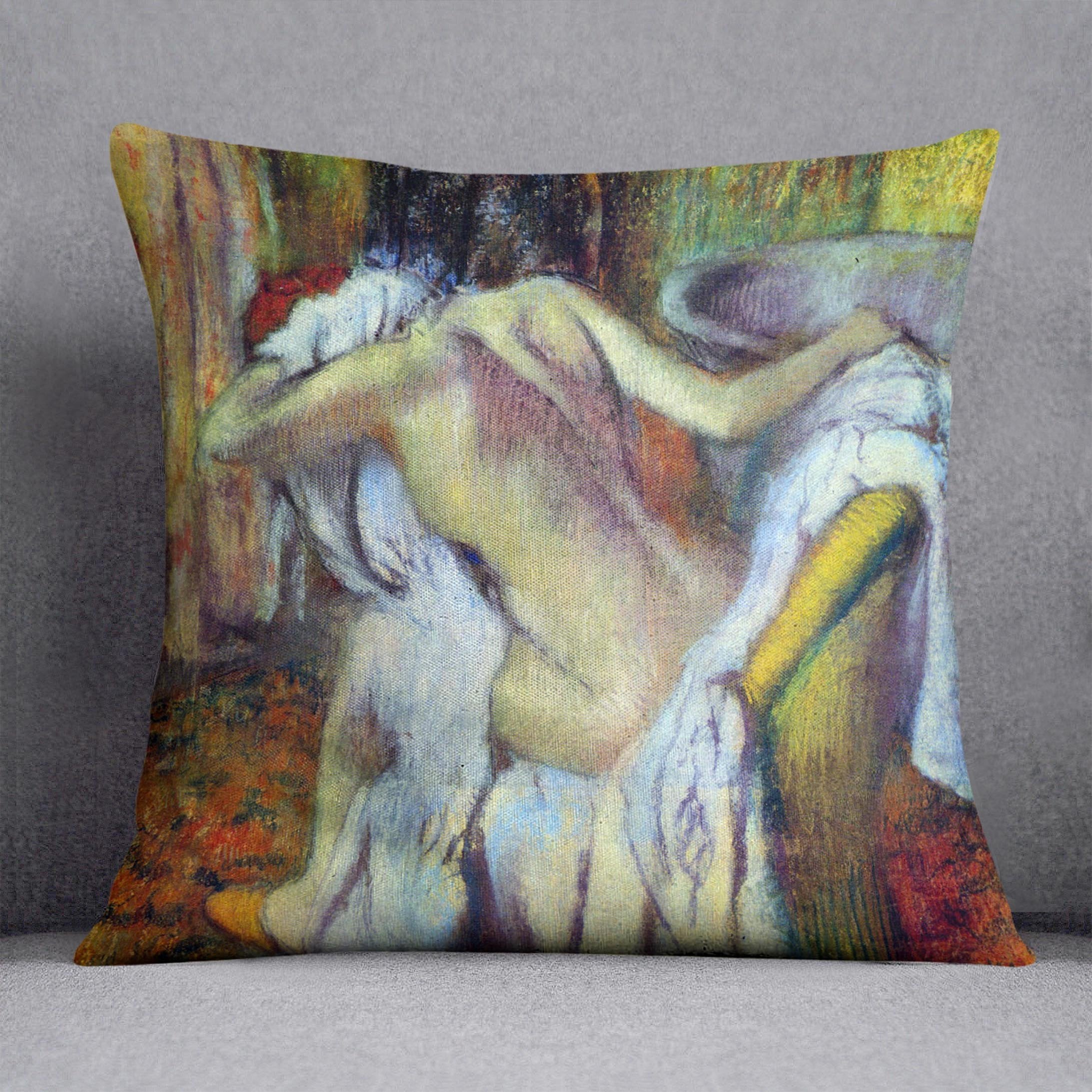 After Bathing 4 by Degas Cushion