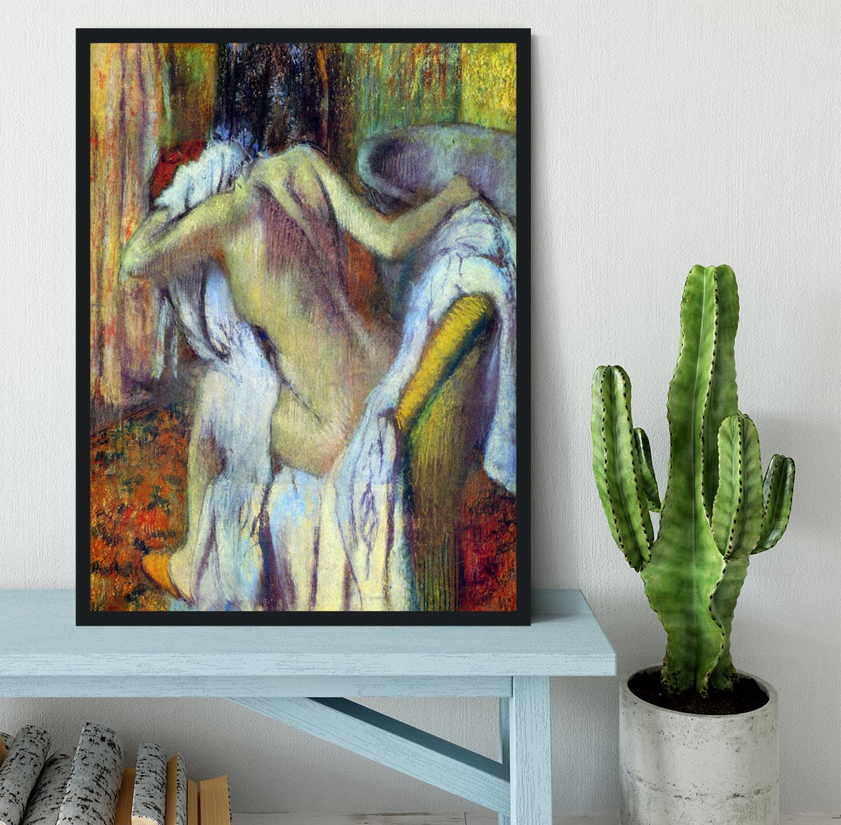 After Bathing 4 by Degas Framed Print - Canvas Art Rocks - 2