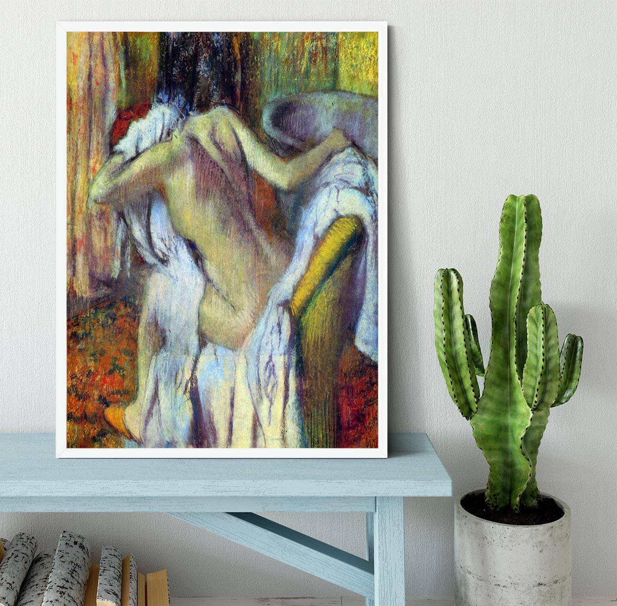After Bathing 4 by Degas Framed Print - Canvas Art Rocks -6