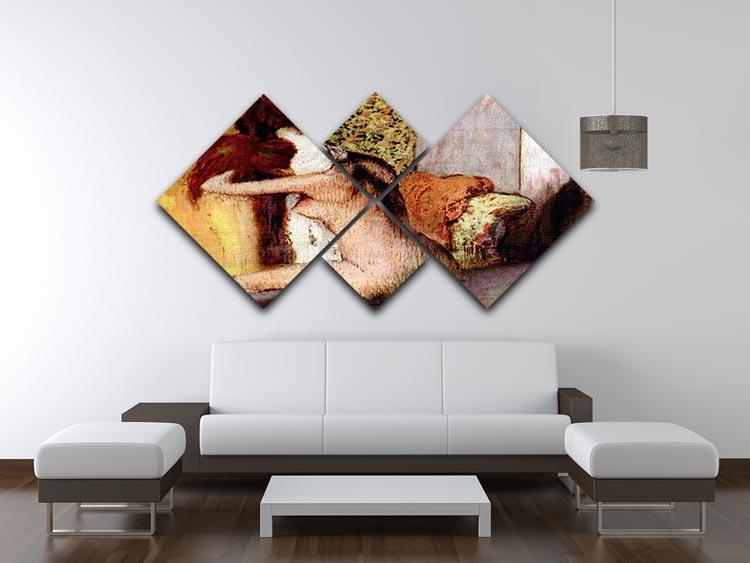 After bathing 2 by Degas 4 Square Multi Panel Canvas - Canvas Art Rocks - 3