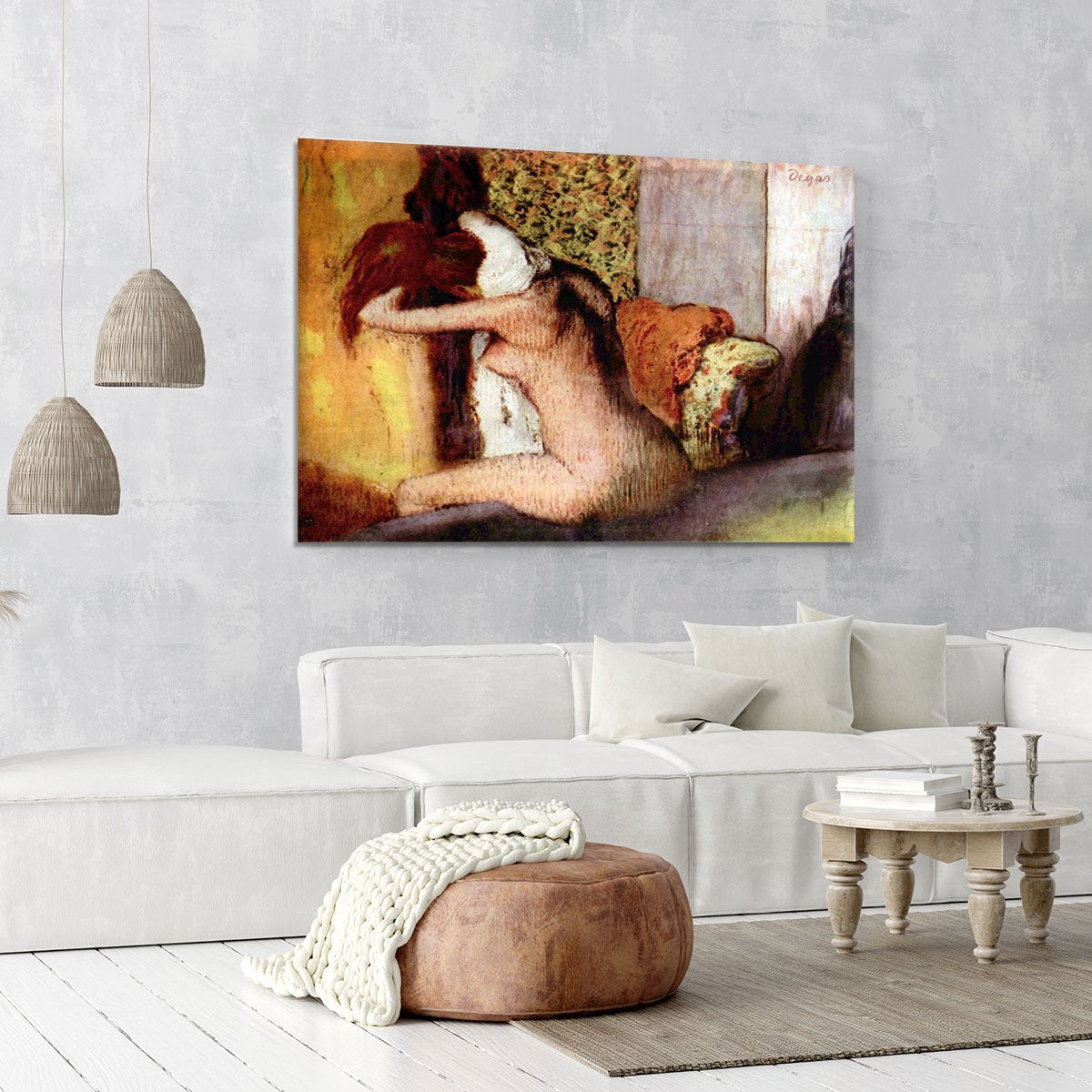 After bathing 2 by Degas Canvas Print or Poster