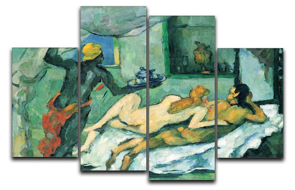 After lunch in Naples by Cezanne 4 Split Panel Canvas - Canvas Art Rocks - 1