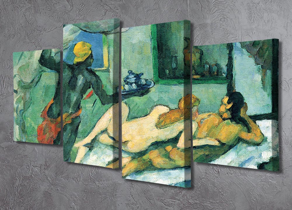 After lunch in Naples by Cezanne 4 Split Panel Canvas - Canvas Art Rocks - 2