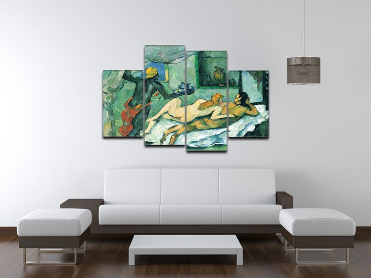 After lunch in Naples by Cezanne 4 Split Panel Canvas - Canvas Art Rocks - 3