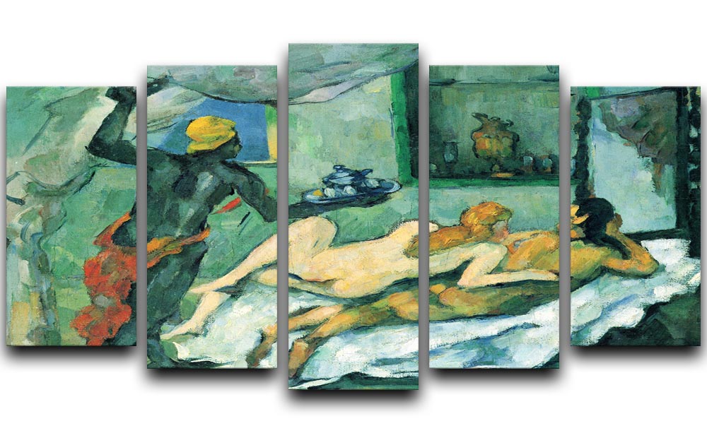 After lunch in Naples by Cezanne 5 Split Panel Canvas - Canvas Art Rocks - 1
