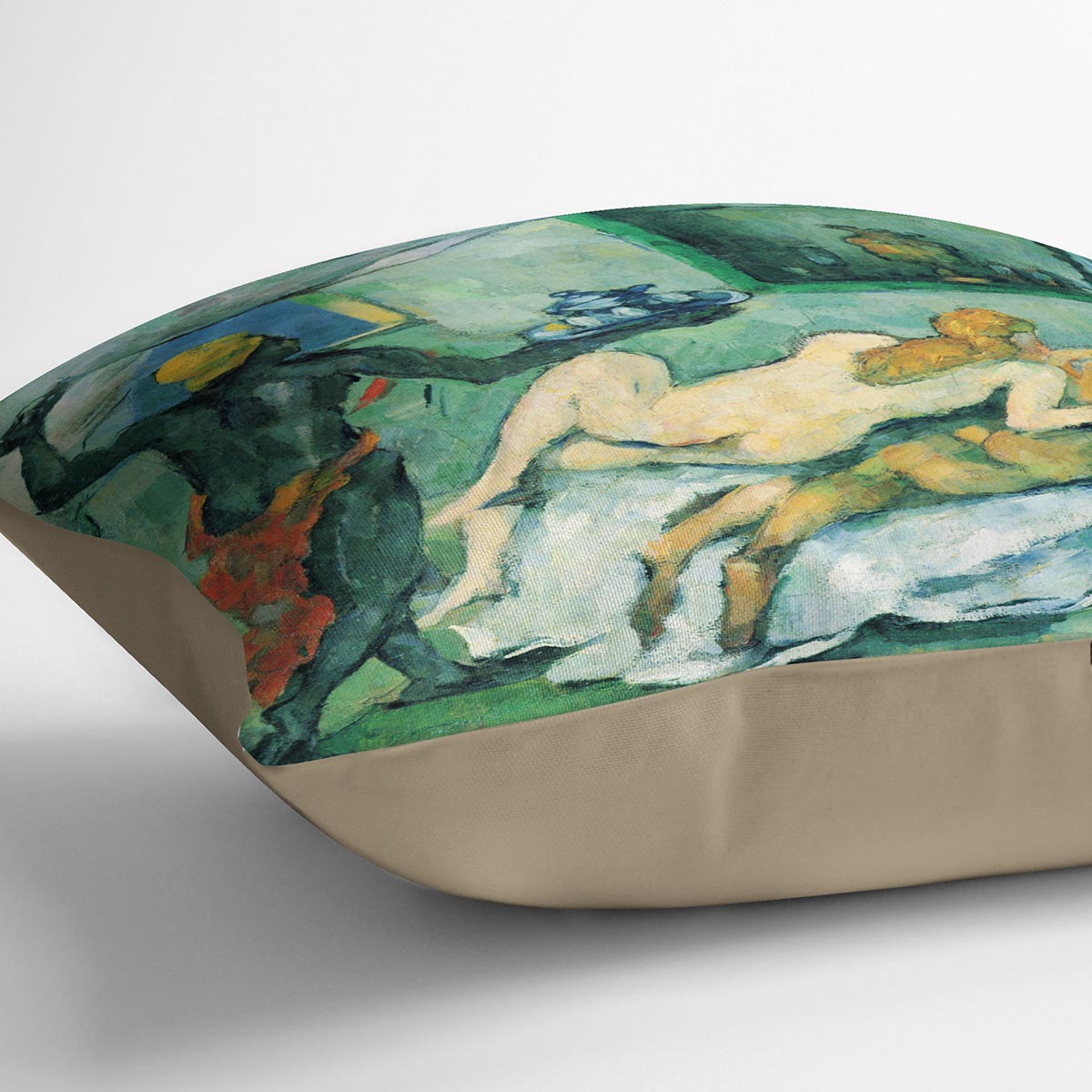 After lunch in Naples by Cezanne Cushion - Canvas Art Rocks - 2