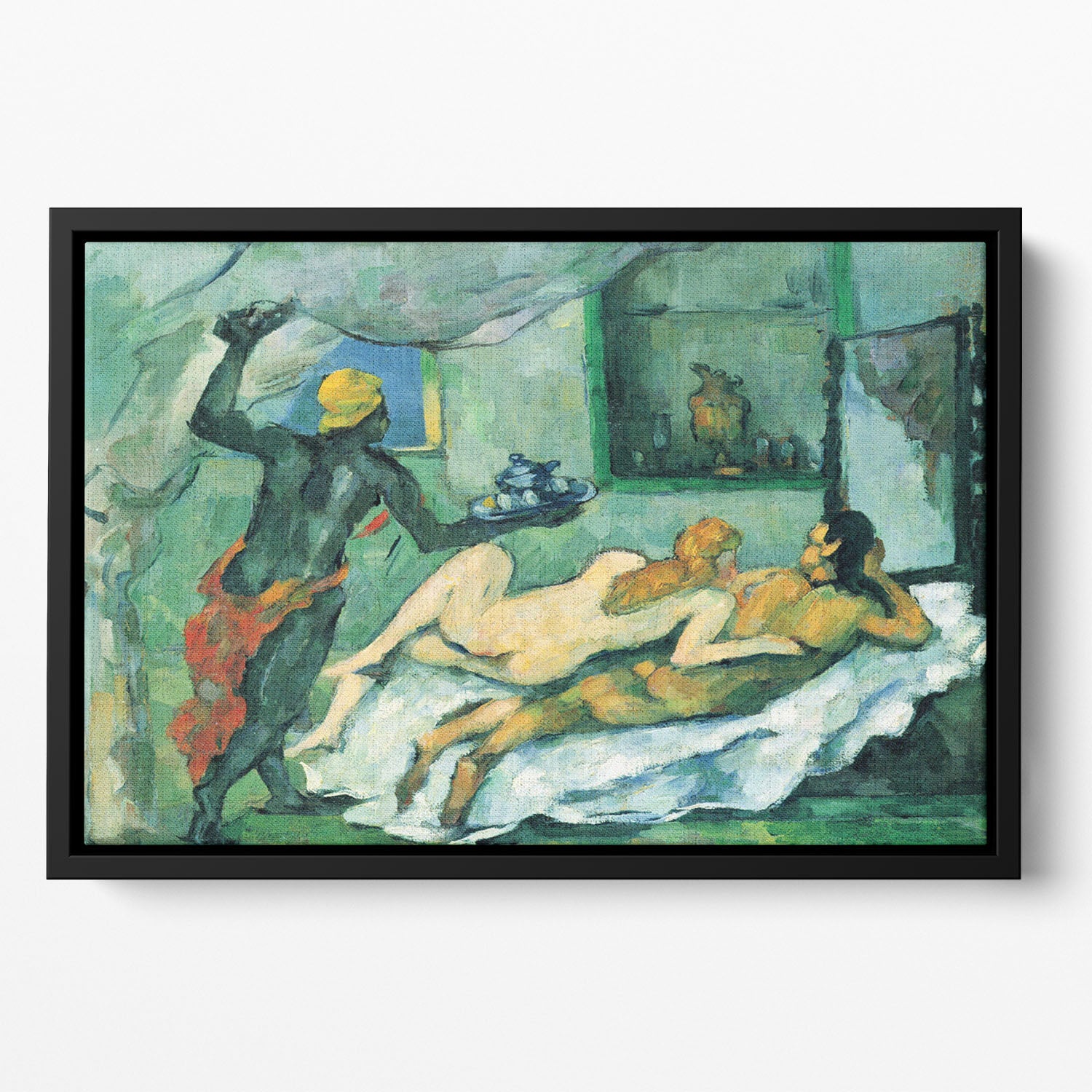 After lunch in Naples by Cezanne Floating Framed Canvas - Canvas Art Rocks - 2