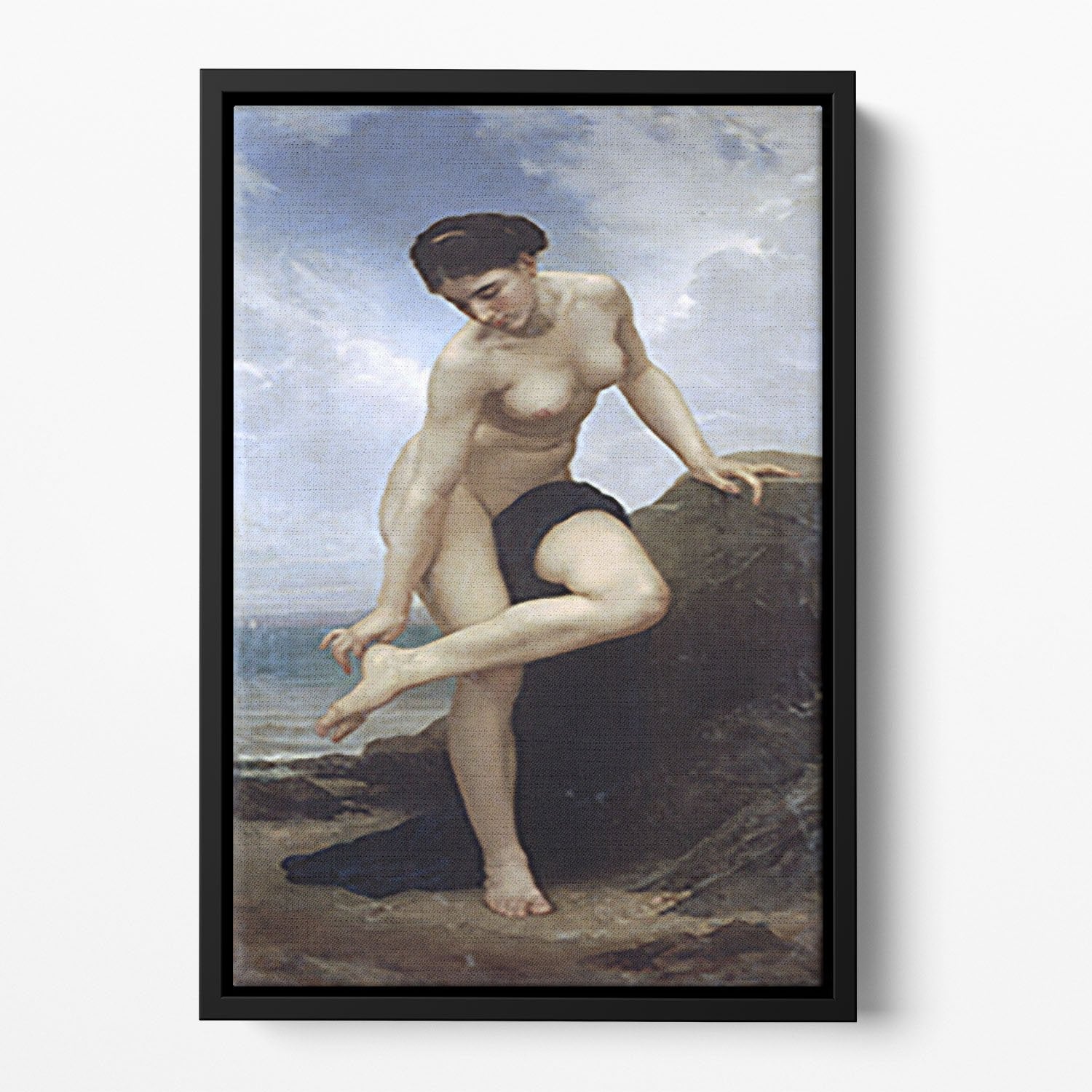 After the Bath By Bouguereau Floating Framed Canvas
