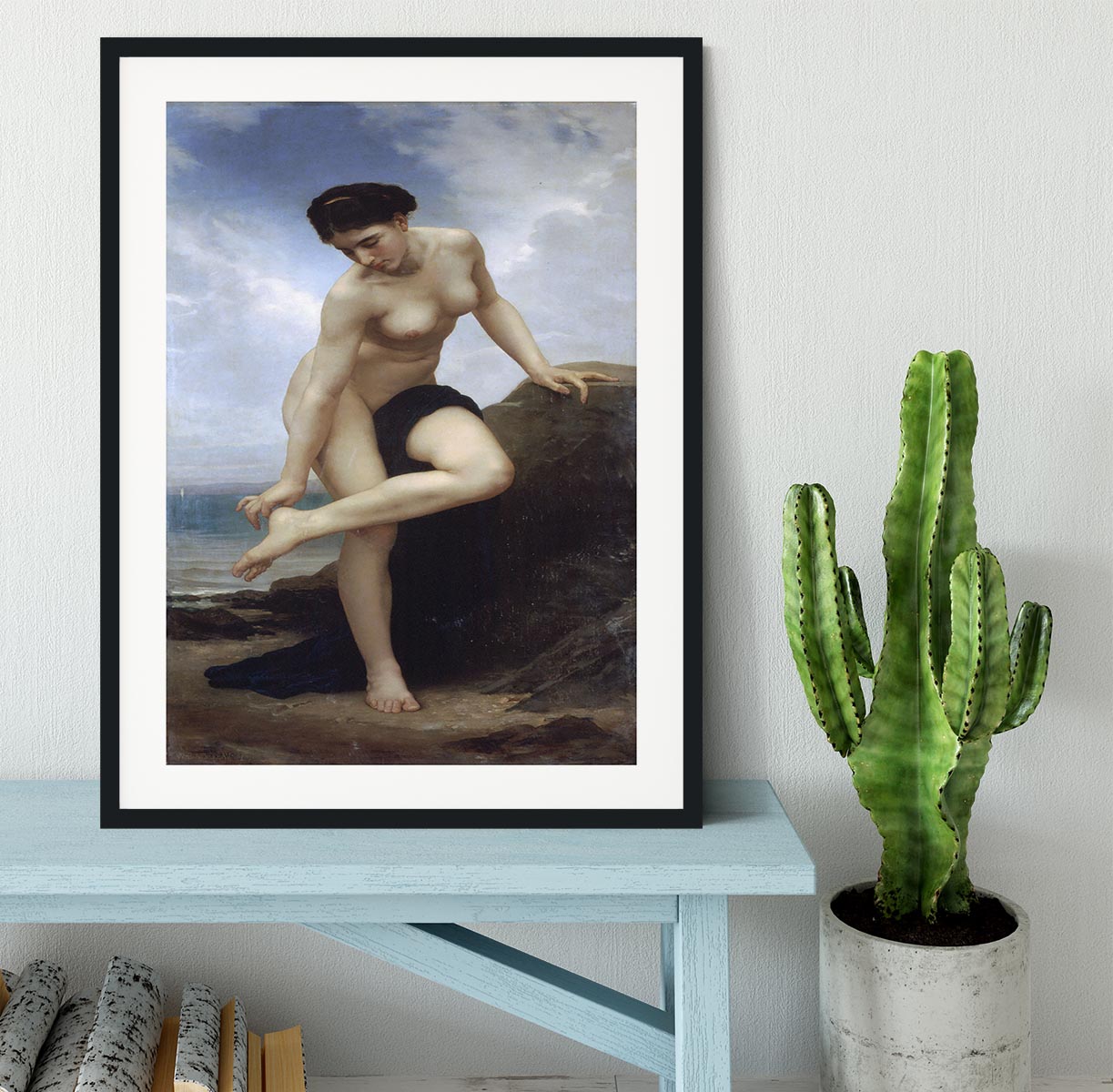 After the Bath By Bouguereau Framed Print - Canvas Art Rocks - 1