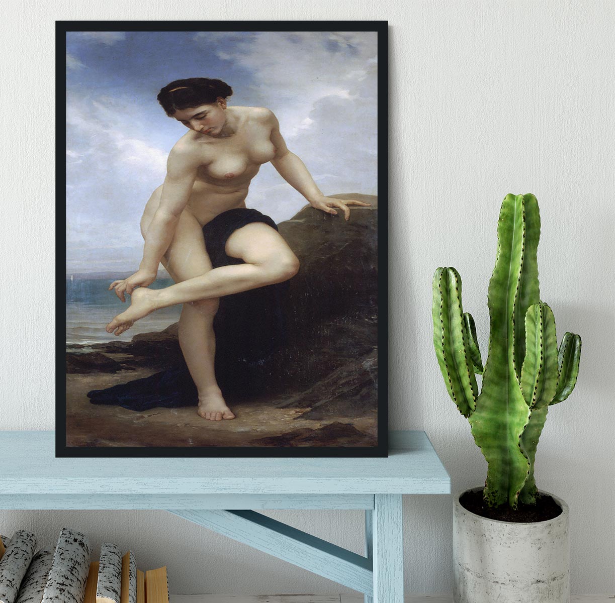 After the Bath By Bouguereau Framed Print - Canvas Art Rocks - 2