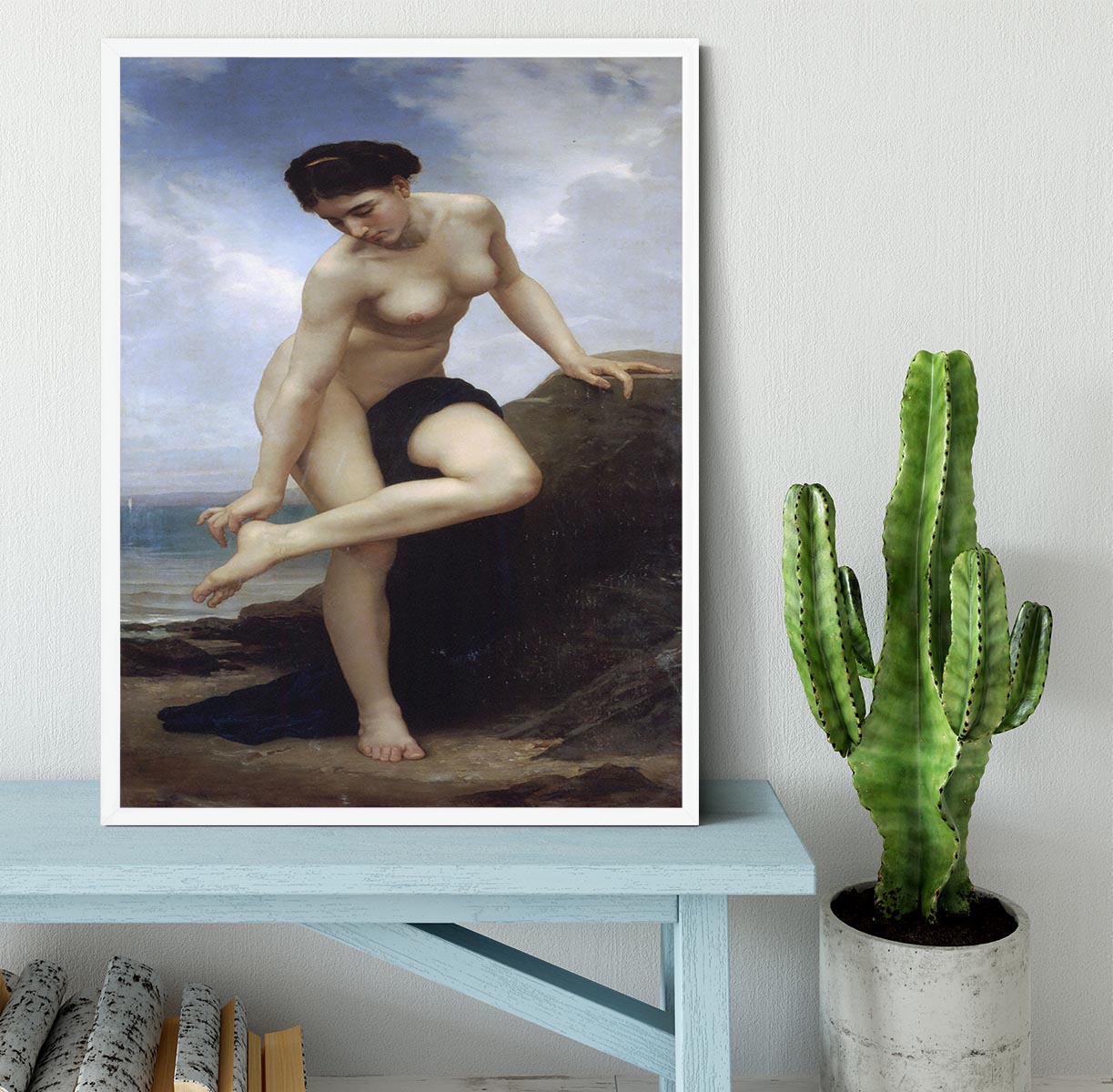 After the Bath By Bouguereau Framed Print - Canvas Art Rocks -6