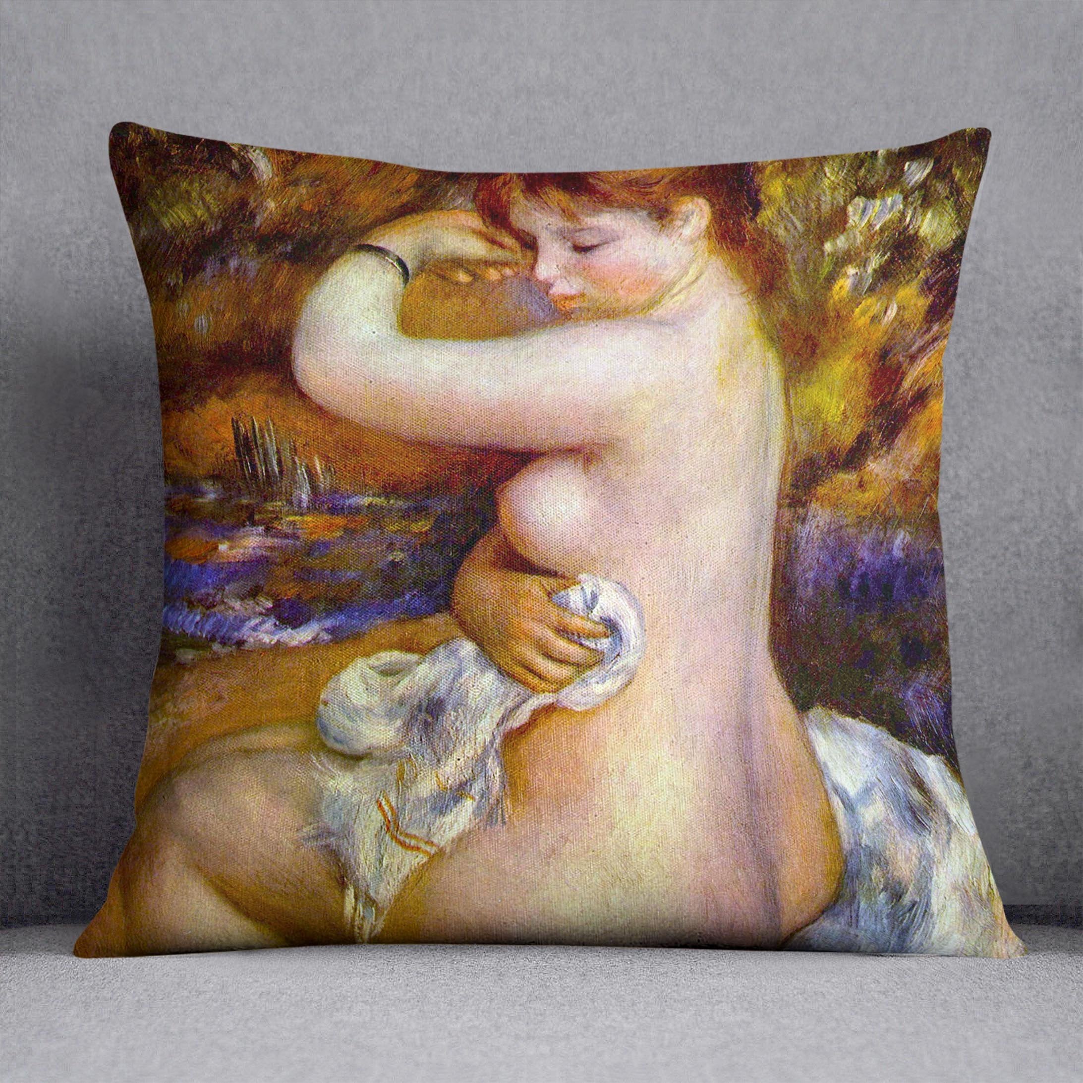 After the bath by Renoir Throw Pillow