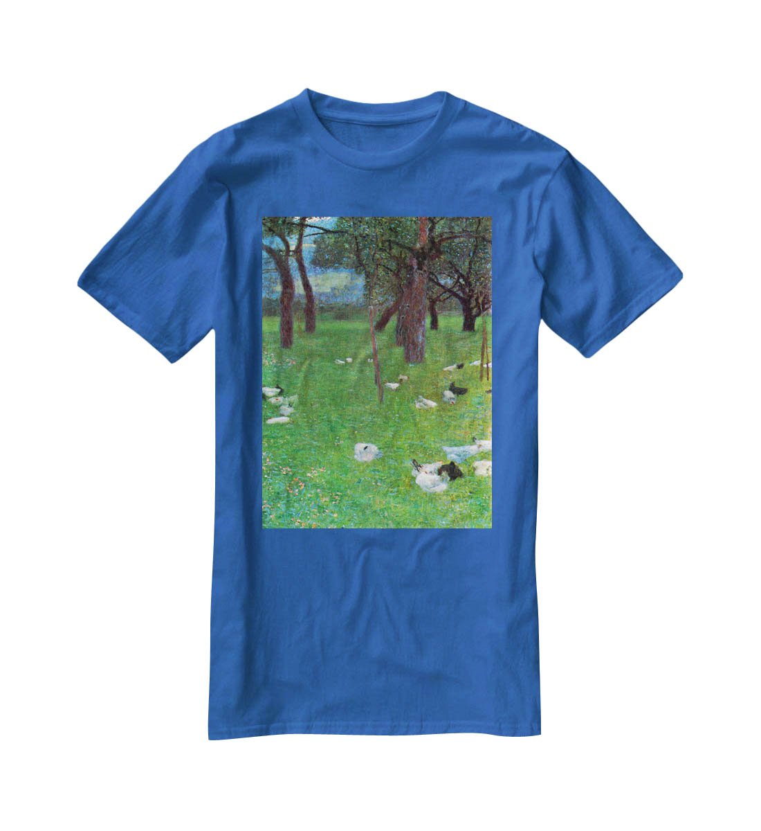 After the rain garden with chickens in St. Agatha by Klimt T-Shirt - Canvas Art Rocks - 2