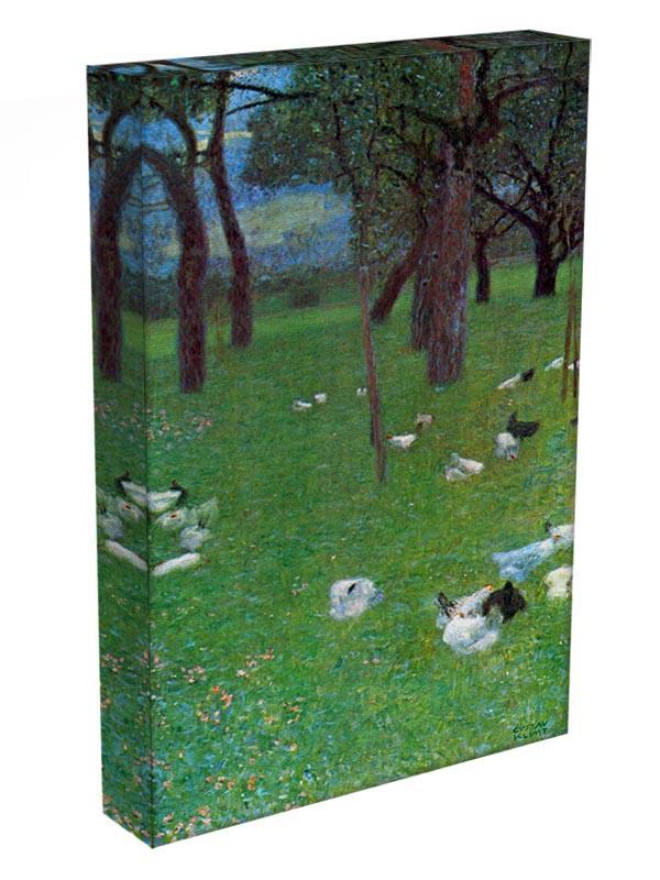 After the rain garden with chickens in St. Agatha by Klimt Canvas Print or Poster - Canvas Art Rocks - 3