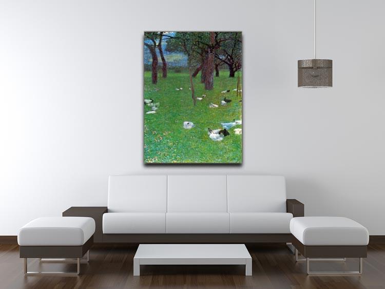 After the rain garden with chickens in St. Agatha by Klimt Canvas Print or Poster - Canvas Art Rocks - 4