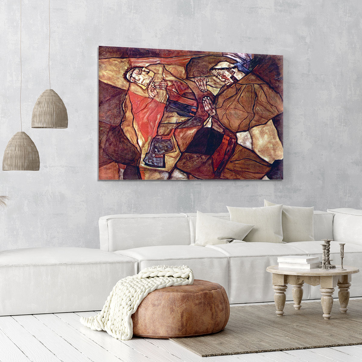 Agony The Death Struggle by Egon Schiele Canvas Print or Poster - Canvas Art Rocks - 6