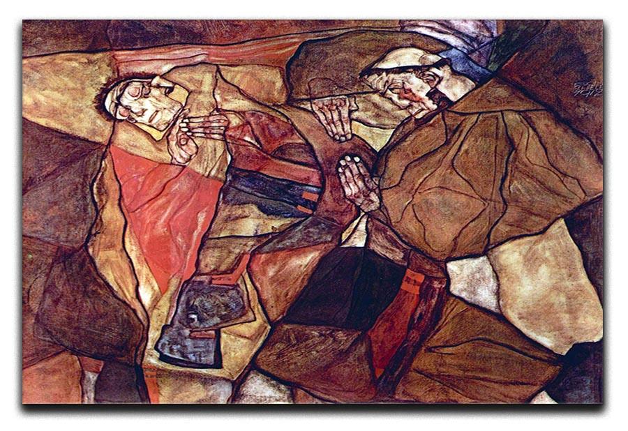 Agony The Death Struggle by Egon Schiele Canvas Print or Poster - Canvas Art Rocks - 1