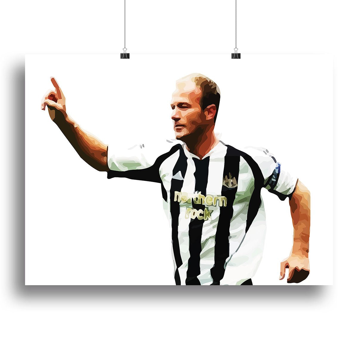Alan Shearer Newcastle Goal Hero Canvas Print or Poster