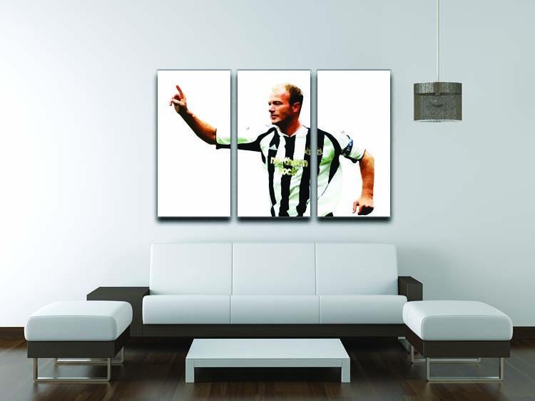 Alan Shearer Newcastle Goal Hero 3 Split Panel Canvas Print - Canvas Art Rocks - 3