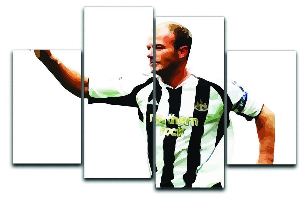 Alan Shearer Newcastle Goal Hero 4 Split Panel Canvas  - Canvas Art Rocks - 1