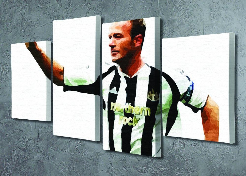 Alan Shearer Newcastle Goal Hero 4 Split Panel Canvas - Canvas Art Rocks - 2