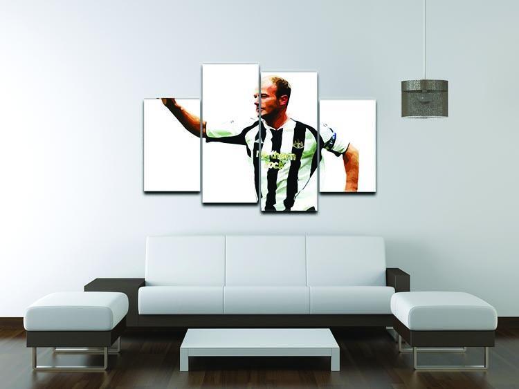 Alan Shearer Newcastle Goal Hero 4 Split Panel Canvas - Canvas Art Rocks - 3