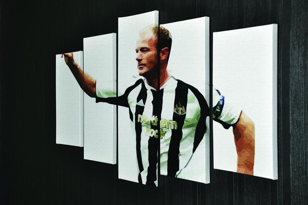 Alan Shearer Newcastle Goal Hero 5 Split Panel Canvas - Canvas Art Rocks - 2