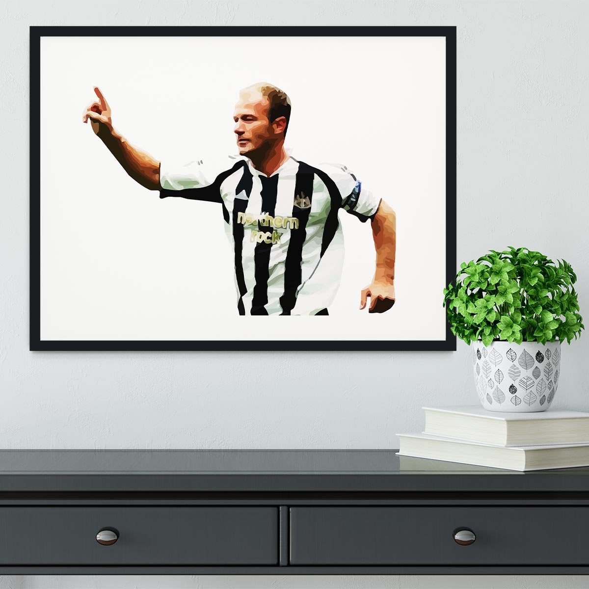 Alan Shearer Newcastle Goal Hero Framed Print - Canvas Art Rocks - 1