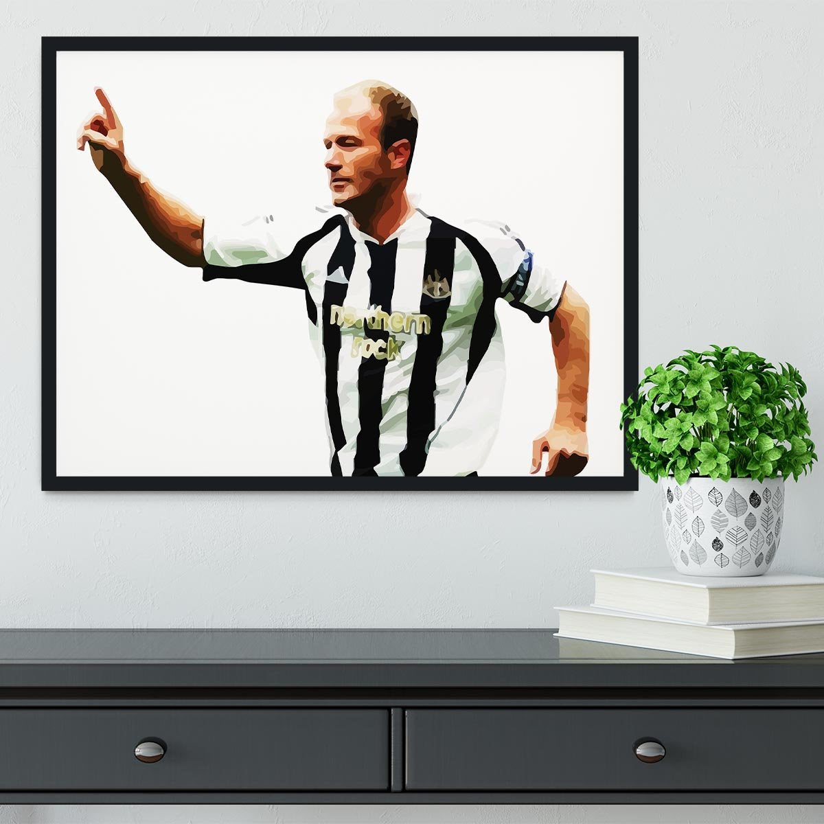 Alan Shearer Newcastle Goal Hero Framed Print - Canvas Art Rocks - 2
