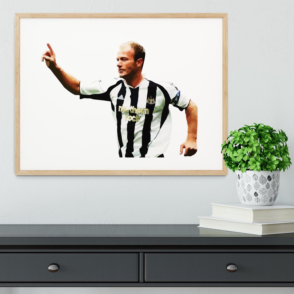 Alan Shearer Newcastle Goal Hero Framed Print - Canvas Art Rocks - 3