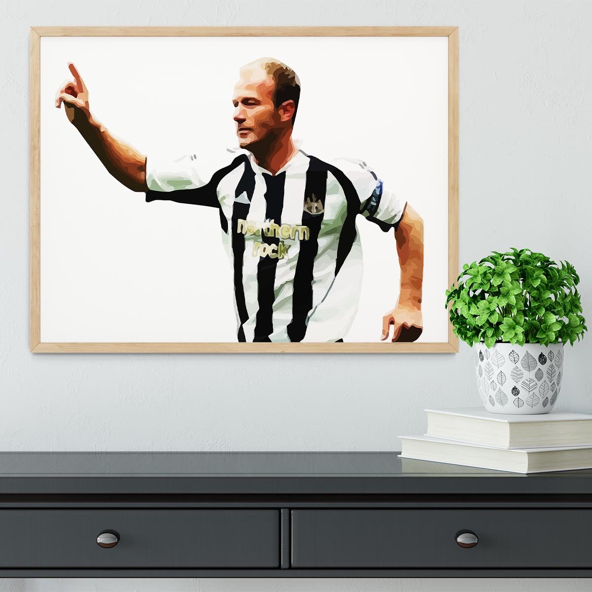 Alan Shearer Newcastle Goal Hero Framed Print - Canvas Art Rocks - 4