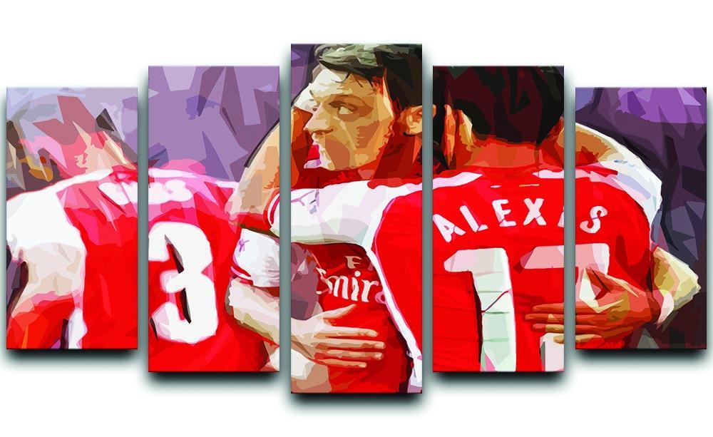 Alexis Sanchez and Mesut Ozil 5 Split Panel Canvas  - Canvas Art Rocks - 1