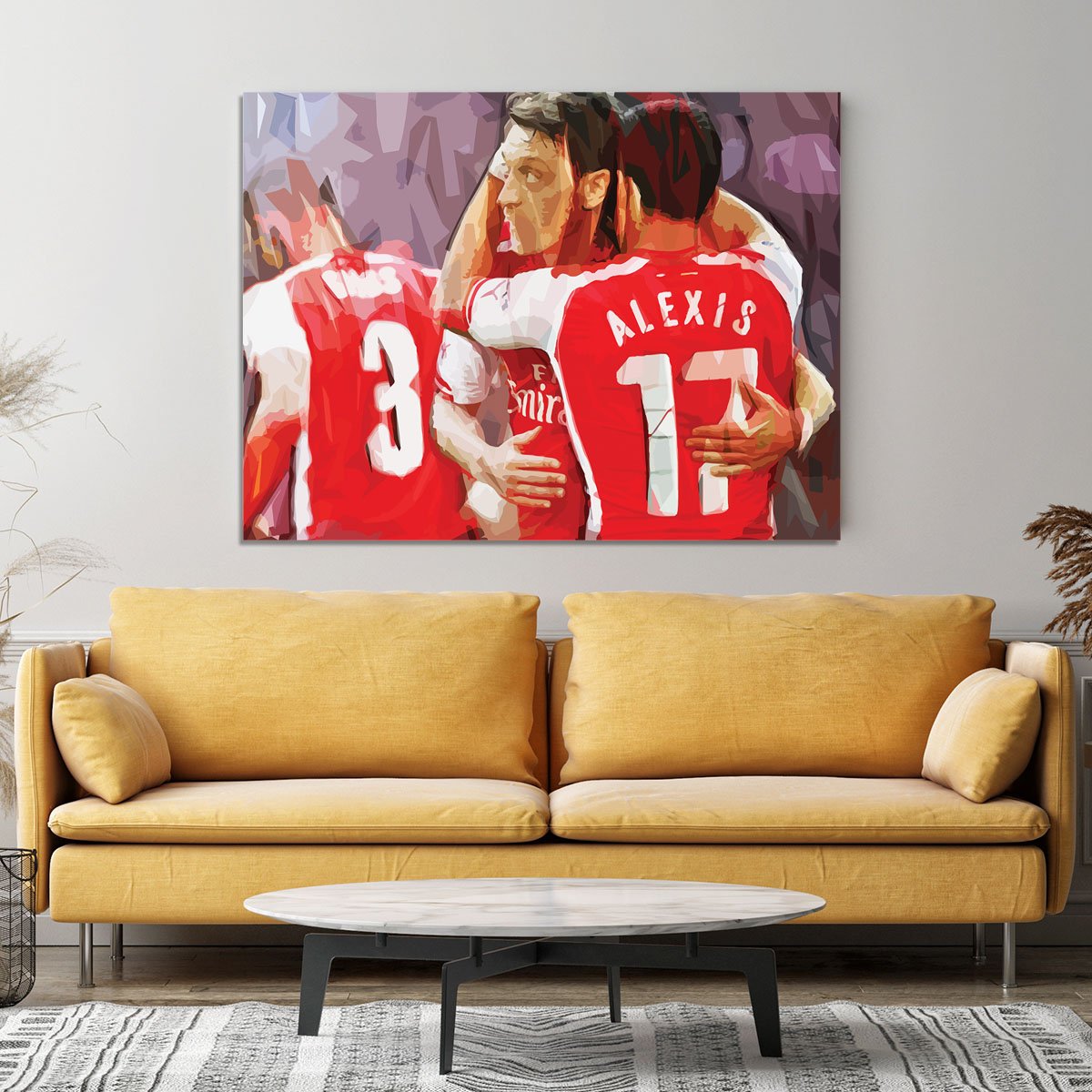 Alexis Sanchez and Mesut Ozil Canvas Print or Poster