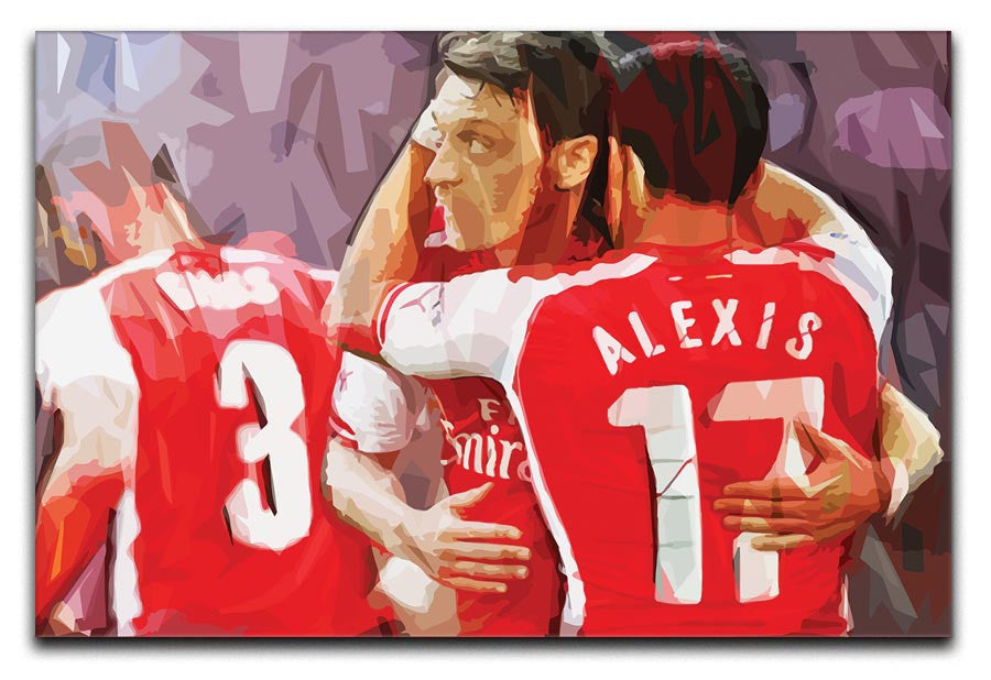 Alexis Sanchez and Mesut Ozil Print - Canvas Art Rocks - 1