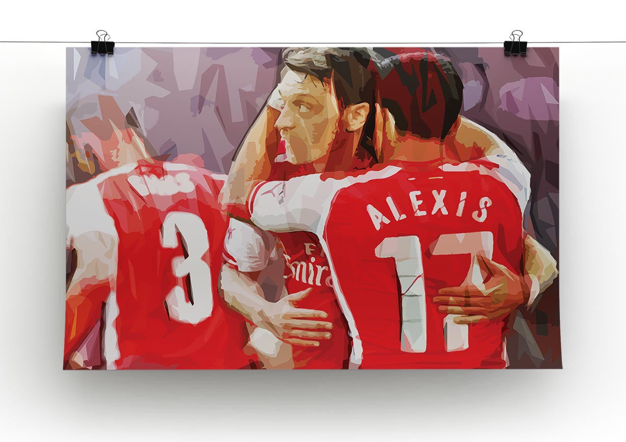 Alexis Sanchez and Mesut Ozil Print - Canvas Art Rocks - 2