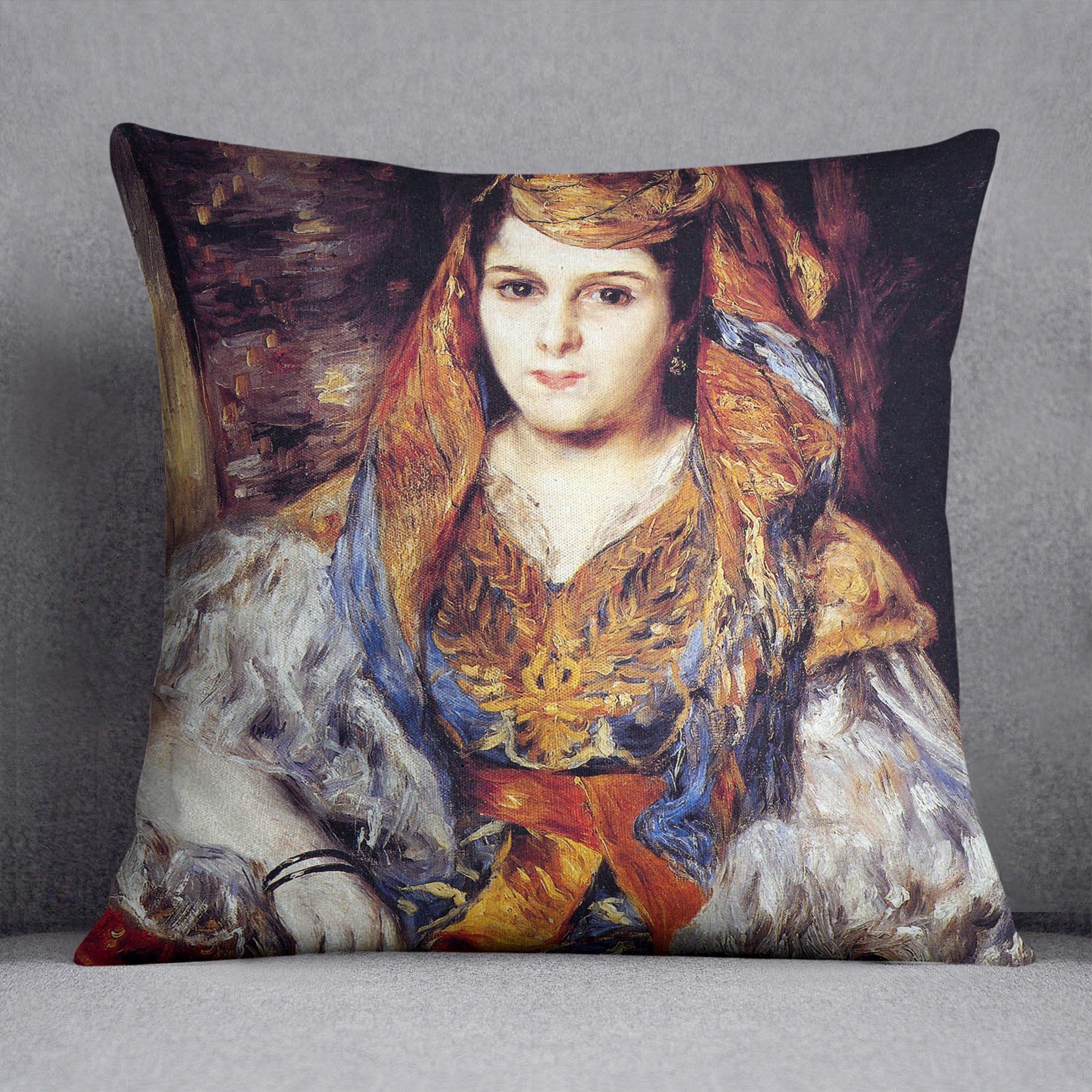 Algerian Woman by Renoir Throw Pillow