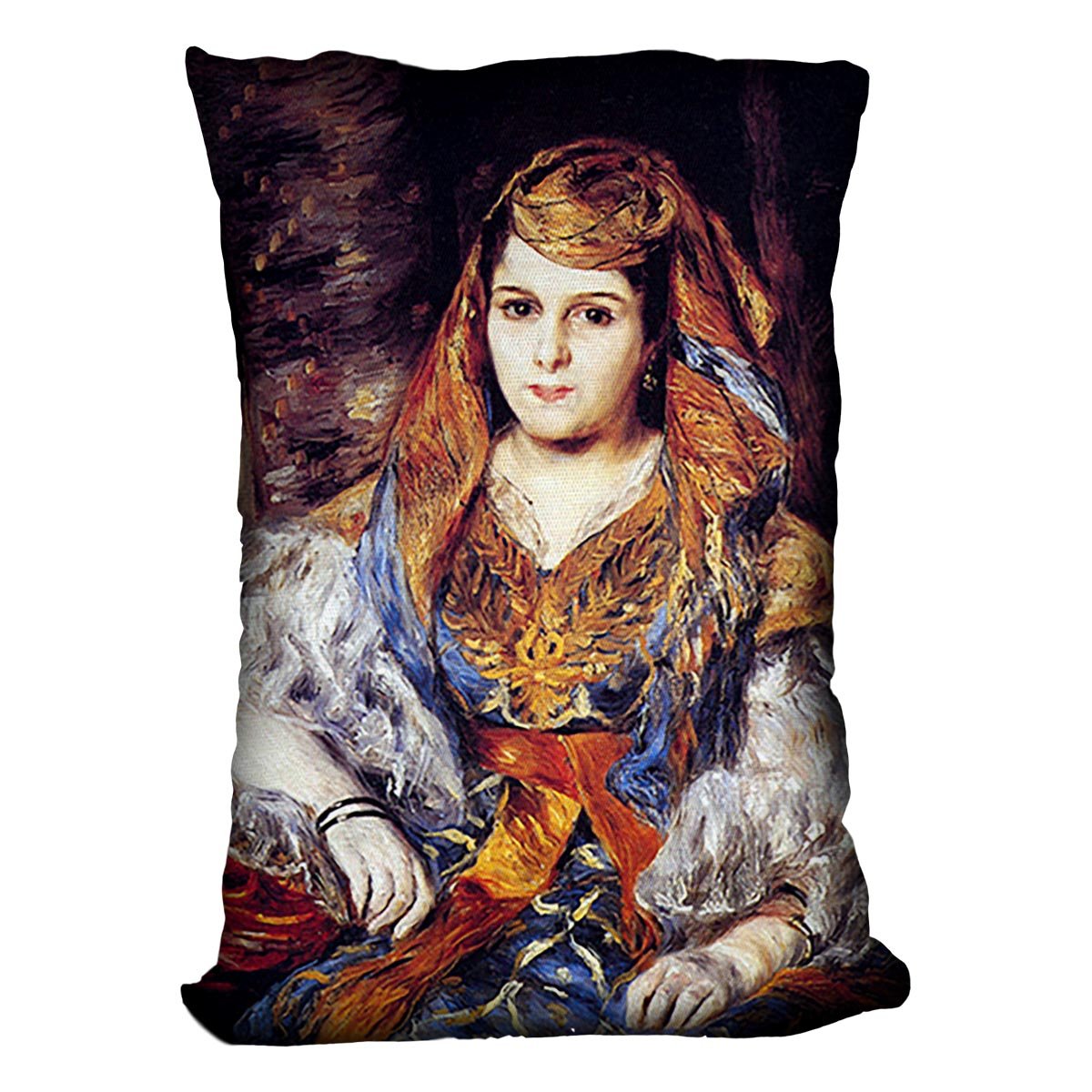 Algerian Woman by Renoir Throw Pillow