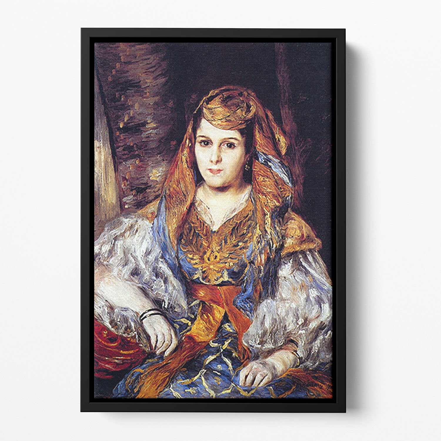 Algerian Woman by Renoir Floating Framed Canvas