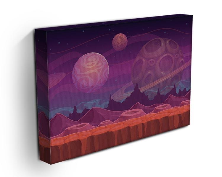 Alien fantastic landscape Canvas Print or Poster - Canvas Art Rocks - 3