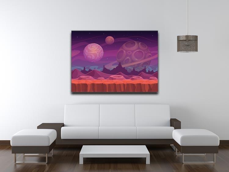 Alien fantastic landscape Canvas Print or Poster - Canvas Art Rocks - 4