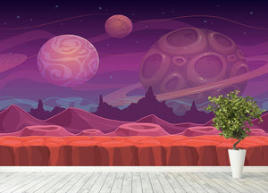 Alien fantastic landscape Wall Mural Wallpaper - Canvas Art Rocks - 4