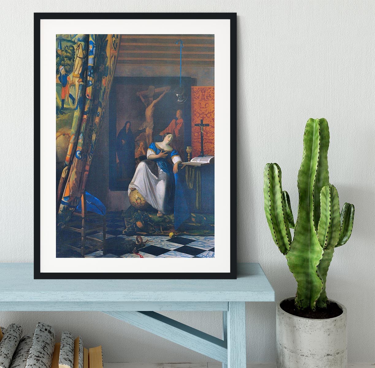 Allegory of Faith by Vermeer Framed Print - Canvas Art Rocks - 1