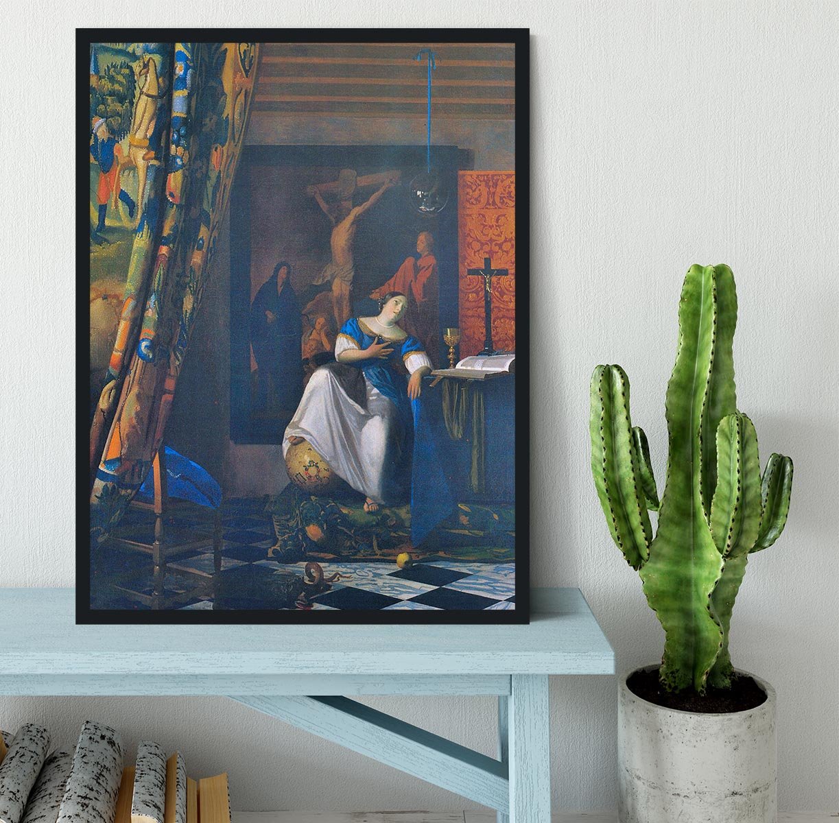 Allegory of Faith by Vermeer Framed Print - Canvas Art Rocks - 2