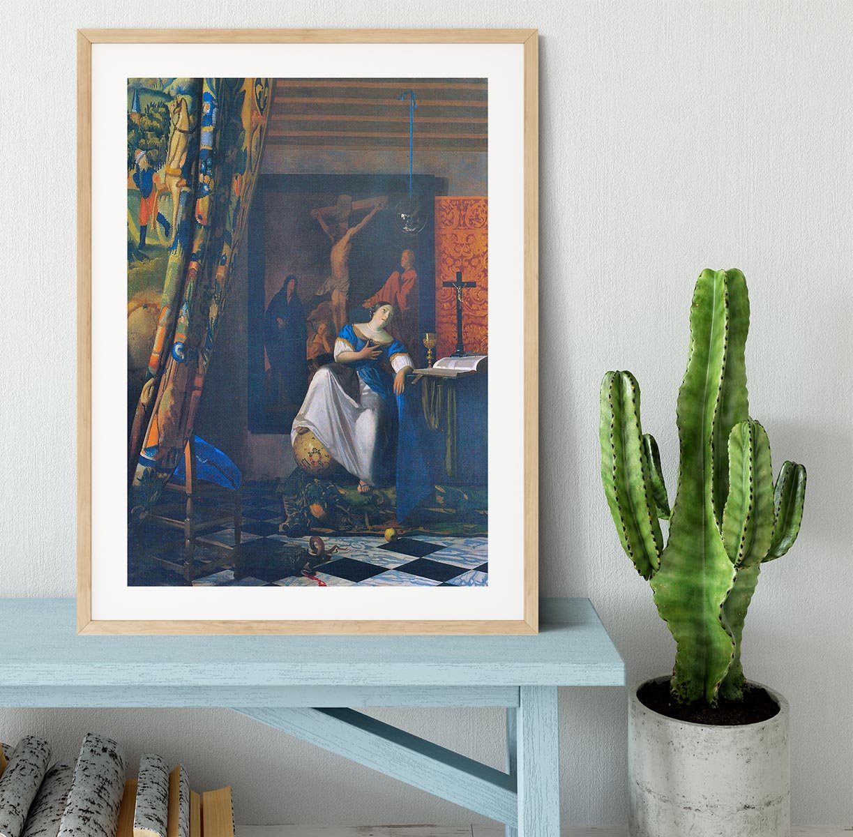 Allegory of Faith by Vermeer Framed Print - Canvas Art Rocks - 3