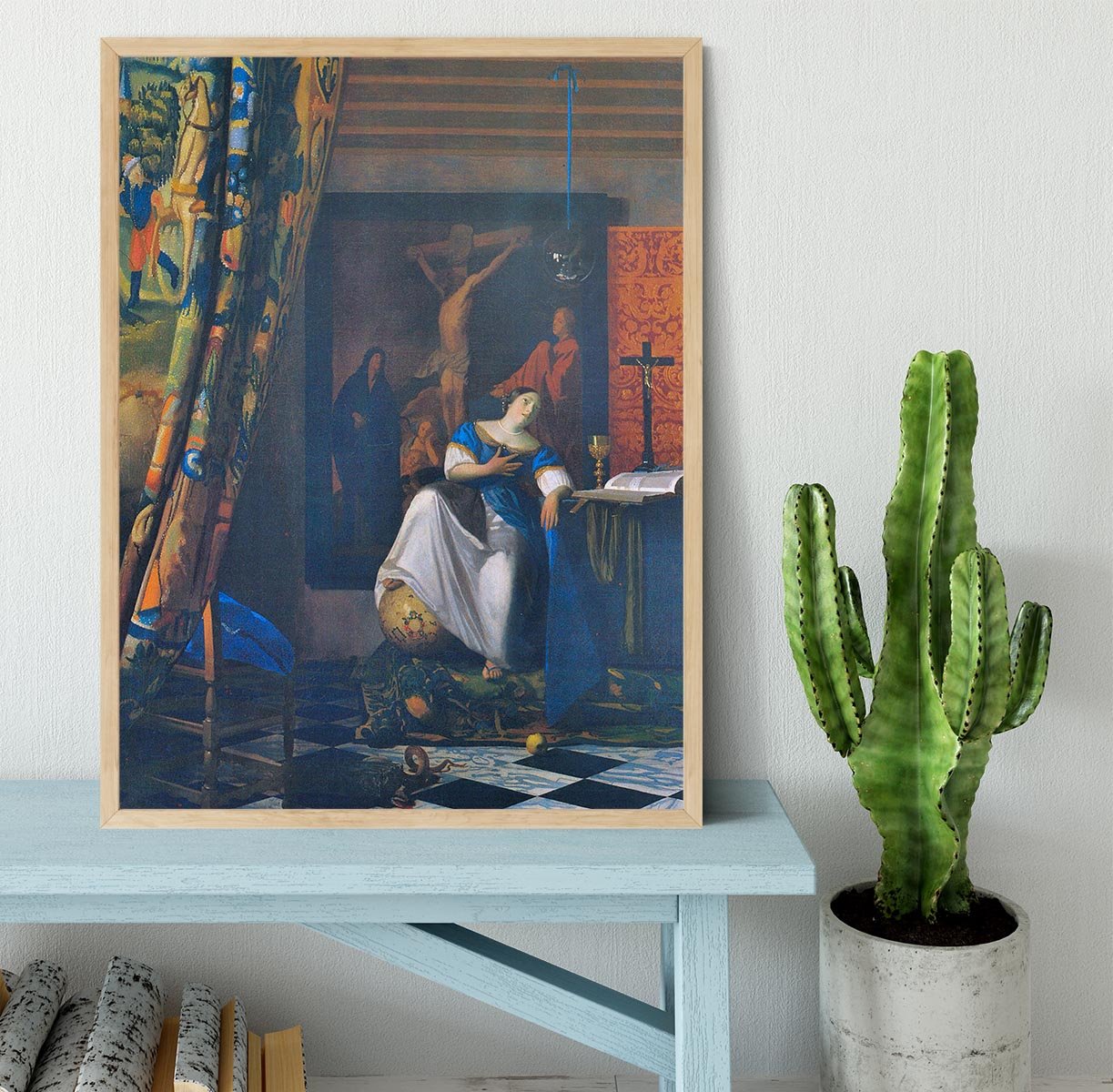 Allegory of Faith by Vermeer Framed Print - Canvas Art Rocks - 4
