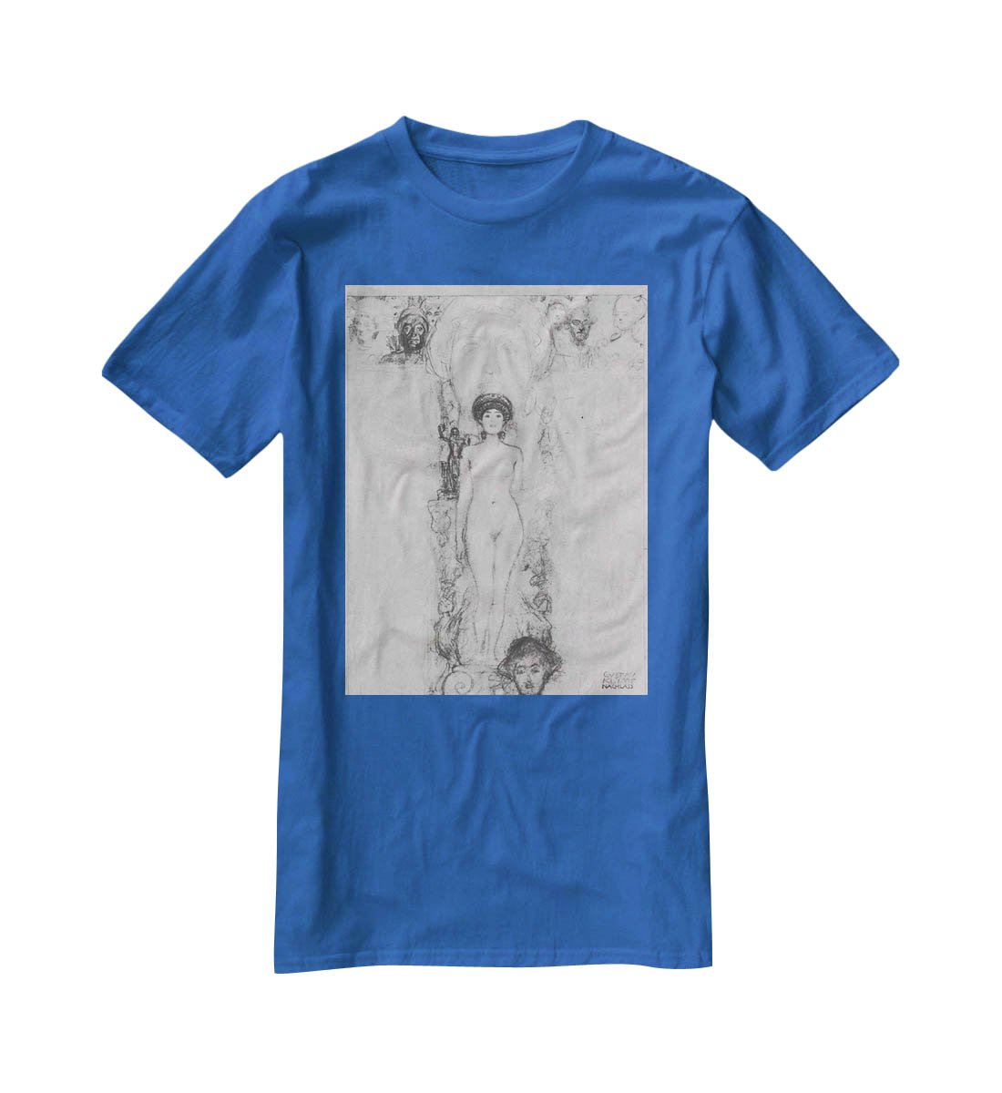 Allegory of Sculpture by Klimt T-Shirt - Canvas Art Rocks - 2