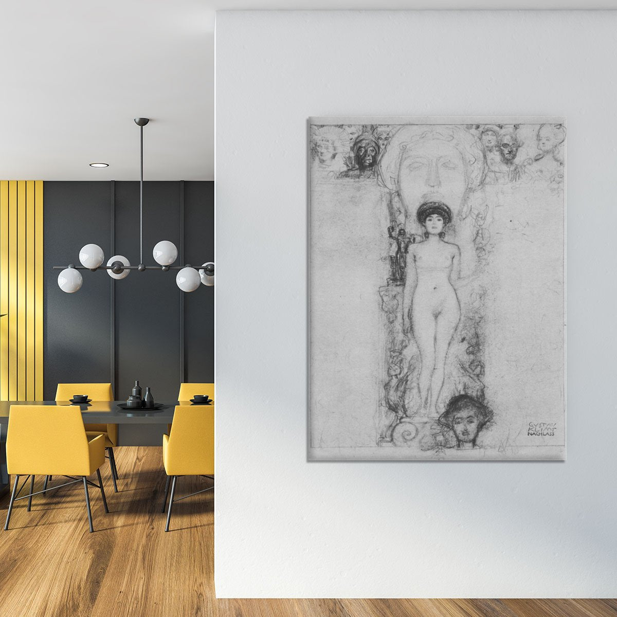 Allegory of Sculpture by Klimt Canvas Print or Poster